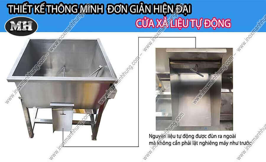 Máy trộn nguyên liệu nằm ngang 40kg 3